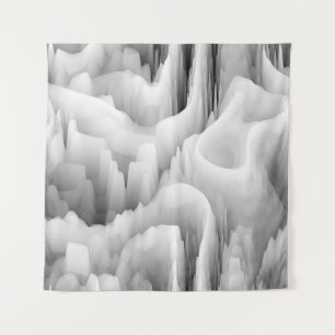 abstracte zwart-wit zwart-wit wervelfractal backg wandkleed