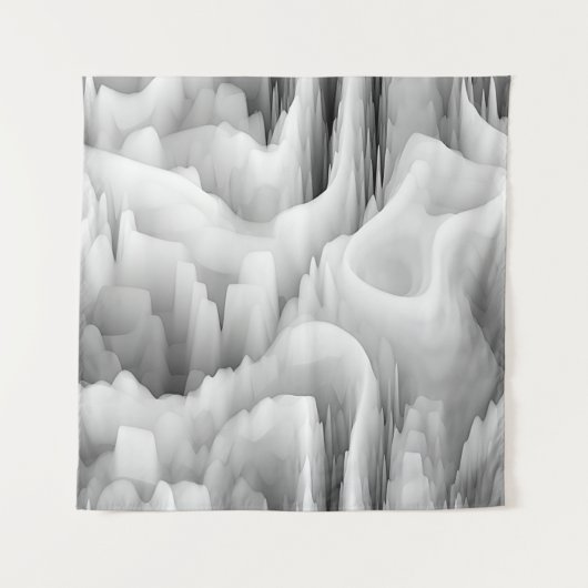 abstracte zwart-wit zwart-wit wervelfractal backg wandkleed (Voorkant)