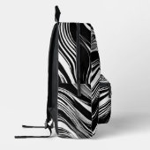 Abstracte zwart-witgolf bedrukte rugzak (Links)