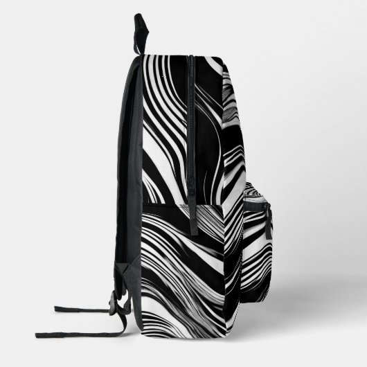 Abstracte zwart-witgolf bedrukte rugzak (Links)