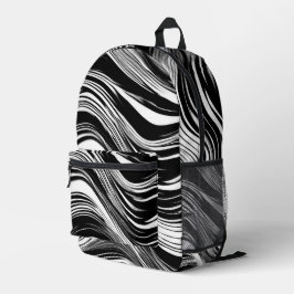 Abstracte zwart-witgolf bedrukte rugzak
