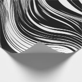 Abstracte zwart-witgolf cadeaupapier (Hoek)