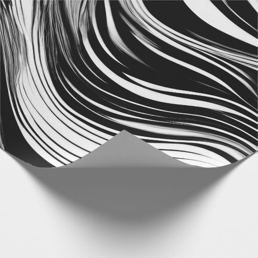 Abstracte zwart-witgolf cadeaupapier (Hoek)
