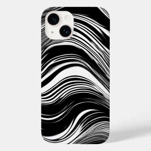 Abstracte zwart-witgolf Case-Mate iPhone case (Achterkant)