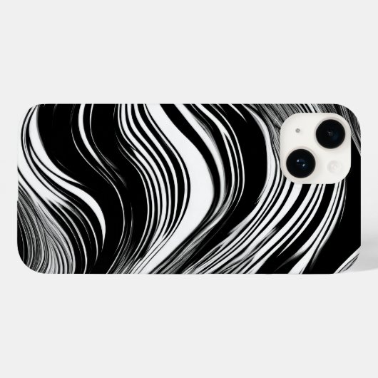 Abstracte zwart-witgolf Case-Mate iPhone case (Achterkant (horizontaal))