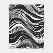 Abstracte zwart-witgolf fleece deken (Voorkant)