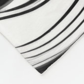 Abstracte zwart-witgolf fleece deken (Hoek)