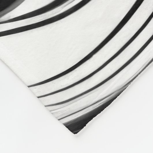 Abstracte zwart-witgolf fleece deken (Hoek)