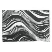 Abstracte zwart-witgolf kussensloop (Voorkant-Rechts)