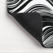 Abstracte zwart-witgolf muismat (Hoek)