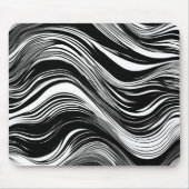 Abstracte zwart-witgolf muismat (Voorkant)