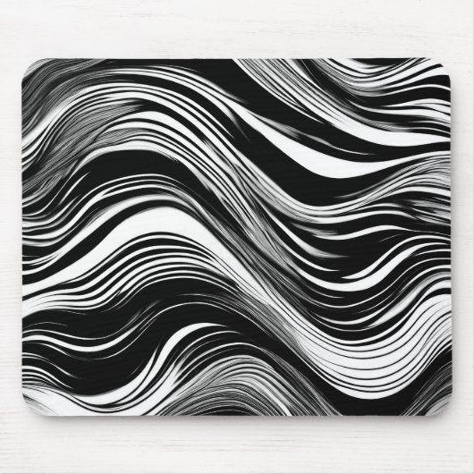 Abstracte zwart-witgolf muismat (Voorkant)