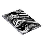 Abstracte zwart-witgolf notitieboek (Rechterzijde)