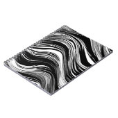 Abstracte zwart-witgolf notitieboek (Linkerzijde)