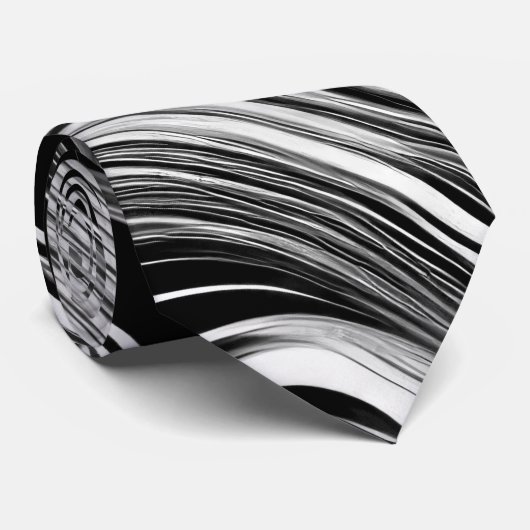 Abstracte zwart-witgolf stropdas (Opgerold)