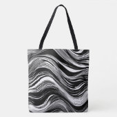 Abstracte zwart-witgolf tote bag (Voorkant)
