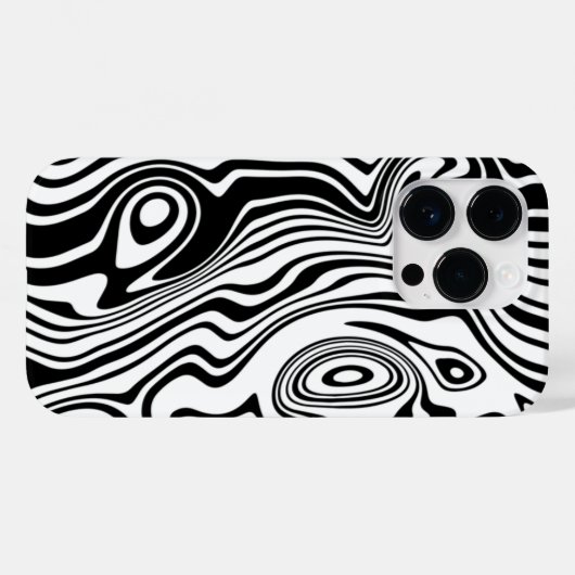 Abstracte zwart-witgolven - Aangepaste kleuren Case-Mate iPhone Case (Achterkant (horizontaal))