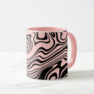Abstracte zwart-witkleuren -  mok