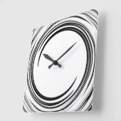 Abstracte zwart-witkunst 2 vierkante klok (Hoek)