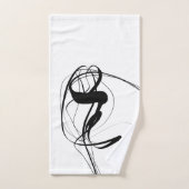 Abstracte zwart-witkunst bad handdoek (Handdoek)