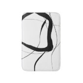 Abstracte zwart-witkunst badmat (Voorkant Verticaal)