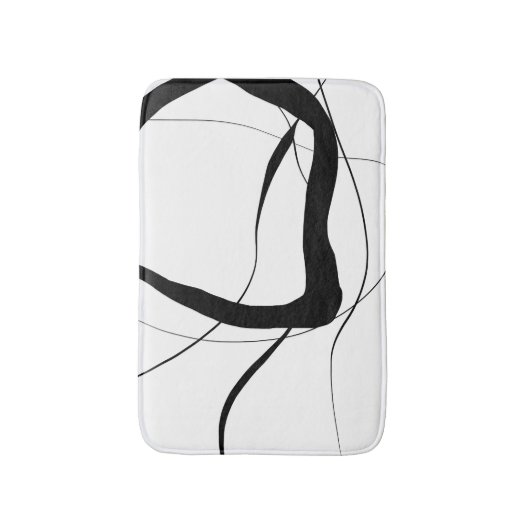 Abstracte zwart-witkunst badmat (Voorkant Verticaal)