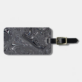 Abstracte zwart-witkunst bagagelabel