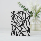 Abstracte zwart-witkunst briefkaart (Staand voorkant)