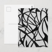 Abstracte zwart-witkunst briefkaart (Voorkant / Achterkant)