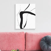 Abstracte zwart-witkunst canvas afdruk (Insitu (Woonkamer))