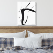 Abstracte zwart-witkunst canvas afdruk (Insitu (Slaapkamer))