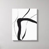Abstracte zwart-witkunst canvas afdruk (Voorkant)