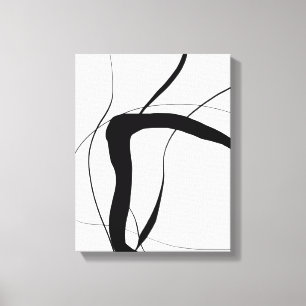 Abstracte zwart-witkunst canvas afdruk