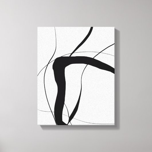 Abstracte zwart-witkunst canvas afdruk (Voorkant)