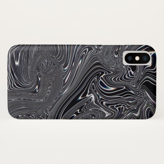 Abstracte zwart-witkunst Case-Mate iPhone case (Achterkant (horizontaal))