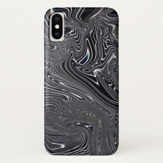 Abstracte zwart-witkunst Case-Mate iPhone case (Achterkant)