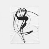Abstracte zwart-witkunst fleece deken (Voorkant)