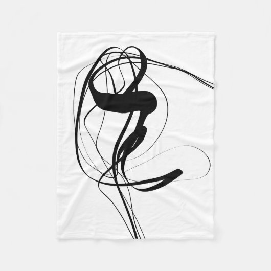 Abstracte zwart-witkunst fleece deken (Voorkant)