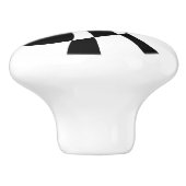 Abstracte zwart-witkunst keramische knop (Zijkant)