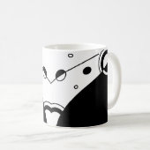 Abstracte zwart-witkunst koffiemok (Voorkant rechts)