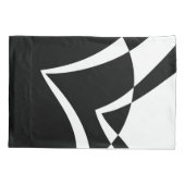 Abstracte zwart-witkunst kussensloop (Achterkant)