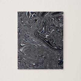 Abstracte zwart-witkunst legpuzzel