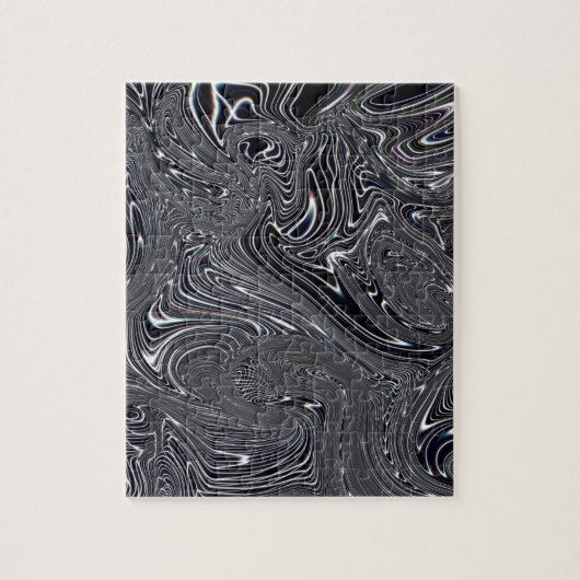 Abstracte zwart-witkunst legpuzzel (Verticaal)