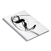 Abstracte zwart-witkunst notitieboek (Rechterzijde)