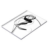 Abstracte zwart-witkunst notitieboek (Linkerzijde)