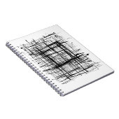 Abstracte zwart-witkunst notitieboek (Rechterzijde)