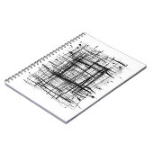 Abstracte zwart-witkunst notitieboek (Linkerzijde)