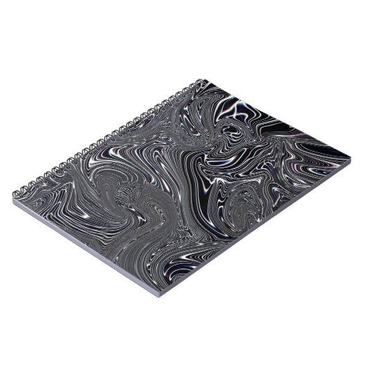 Abstracte zwart-witkunst notitieboek (Linkerzijde)