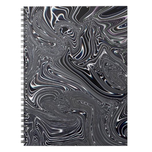 Abstracte zwart-witkunst notitieboek (Voorkant)