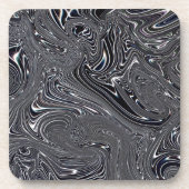 Abstracte zwart-witkunst onderzetter (Voorkant)